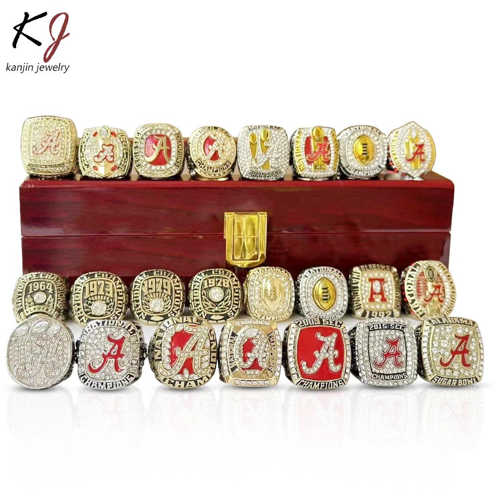 Design Kanjin Jewelry Alabama Crimson Tide Championship Rings Collection Multicolor Rings Jewelry - 3