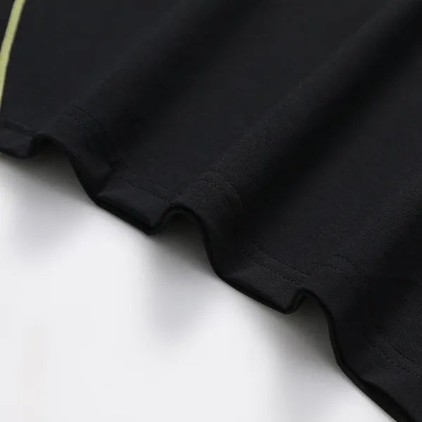 Design Performance T-Shirt Black with Lime Green Stitching - 38