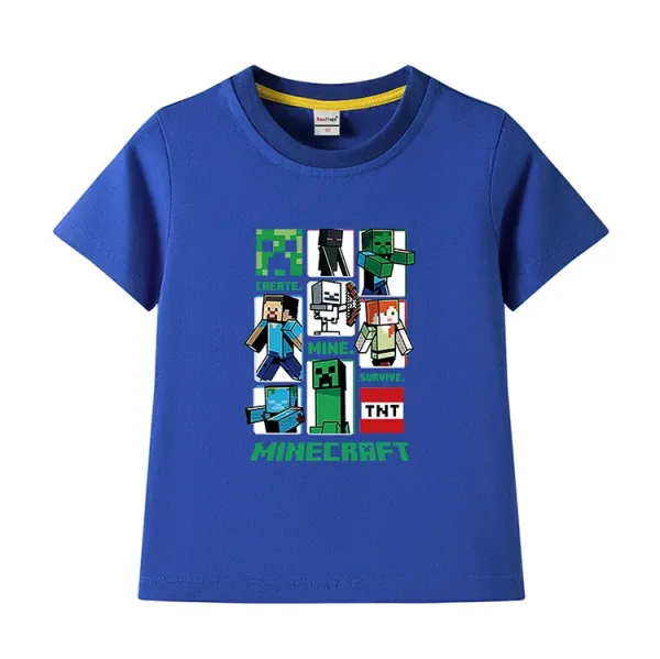 Design Minecraft Graphic Print Pink T-Shirt T-Shirts - 11