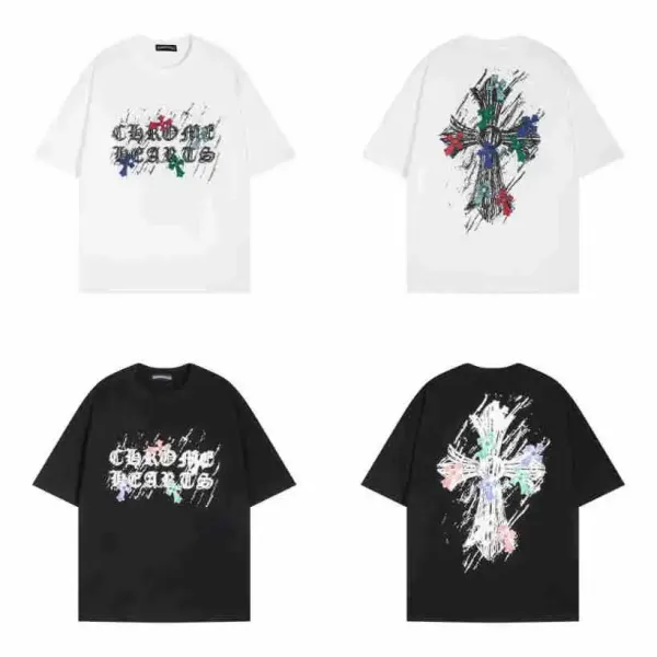 Chrome Hearts Cross Embroidered White T-Shirt - 33