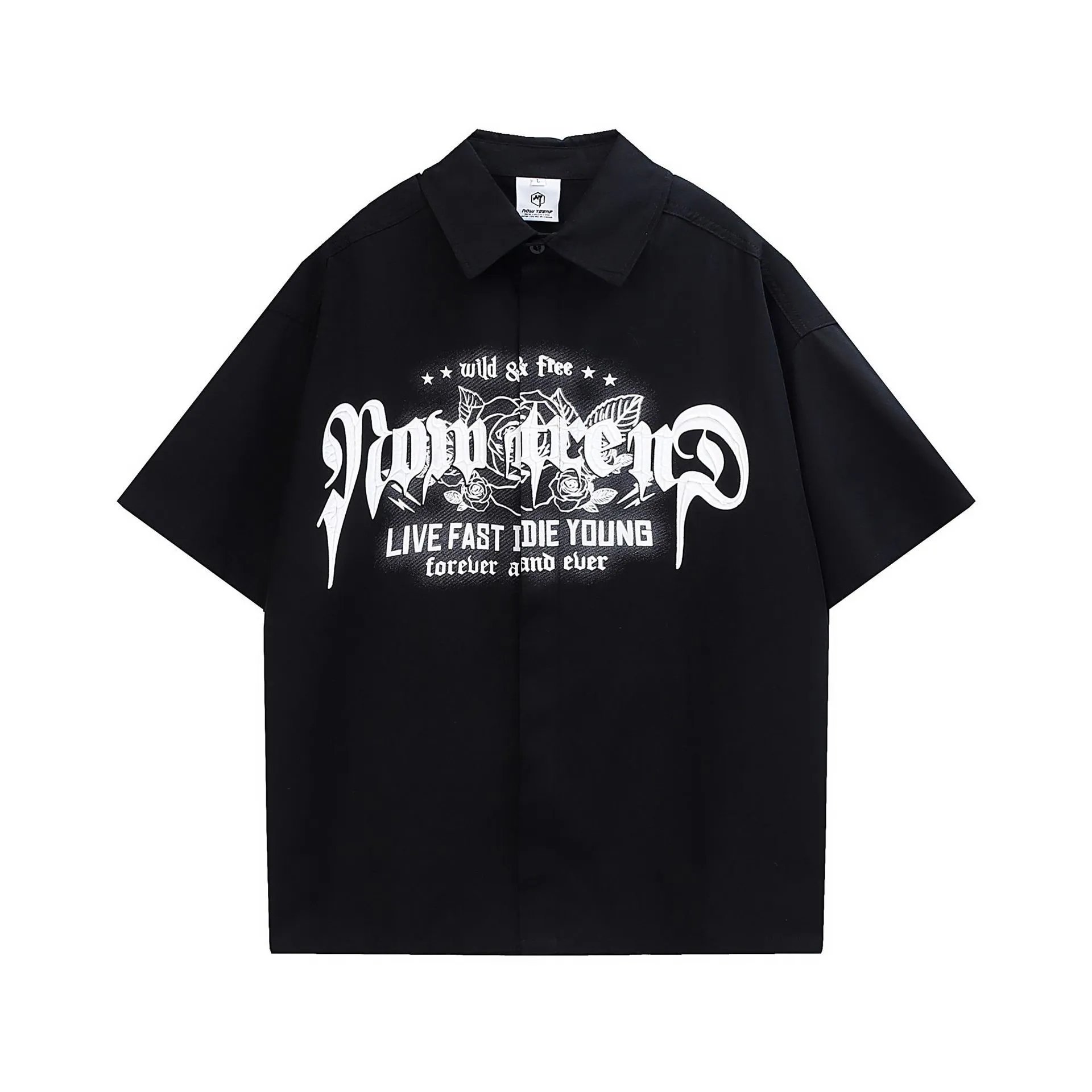 Design NTHV Library Black Oversized Short-Sleeve Shirt - 13