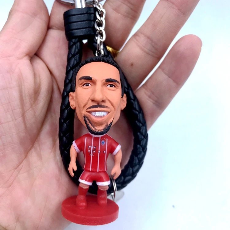 Design PVC Football Player Keychain Set Multicolor Accessories - 12