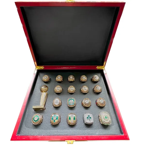NBA Championship Rings Collection with Larry O'Brien Trophy Replica Jewelry - 4