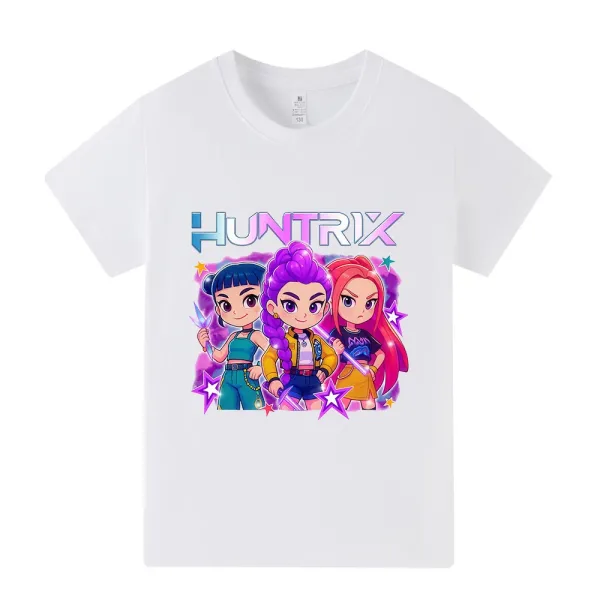 Design Huntrix Graphic Print White T-Shirt T-Shirts - 1