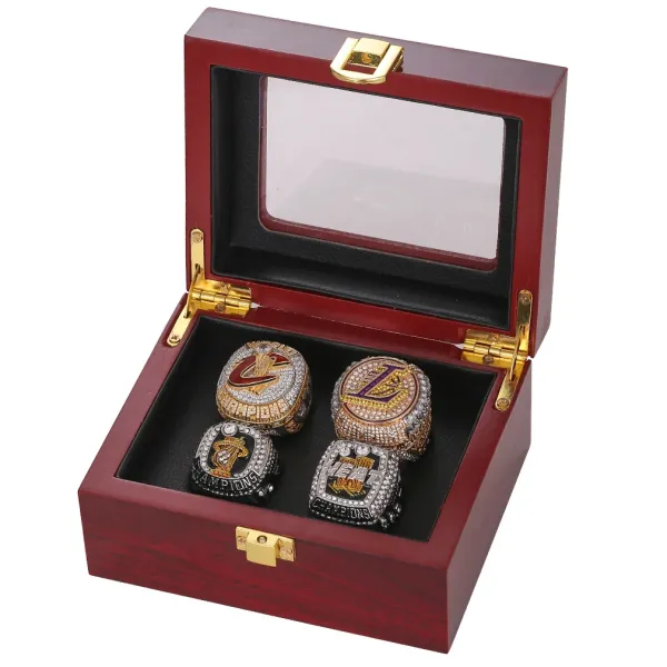 NBA Championship Rings Collection Silver and Gold Crystal-Embellished Rings Jewelry - 3