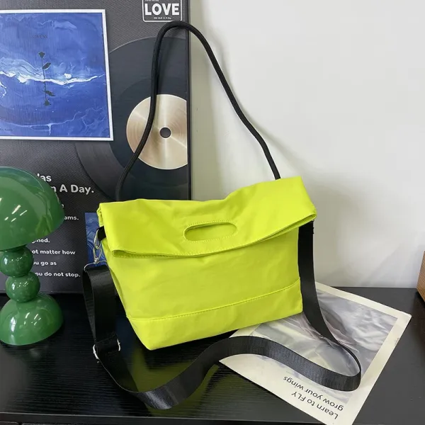 Design Fold-Over Crossbody Bag Neon Yellow - 1