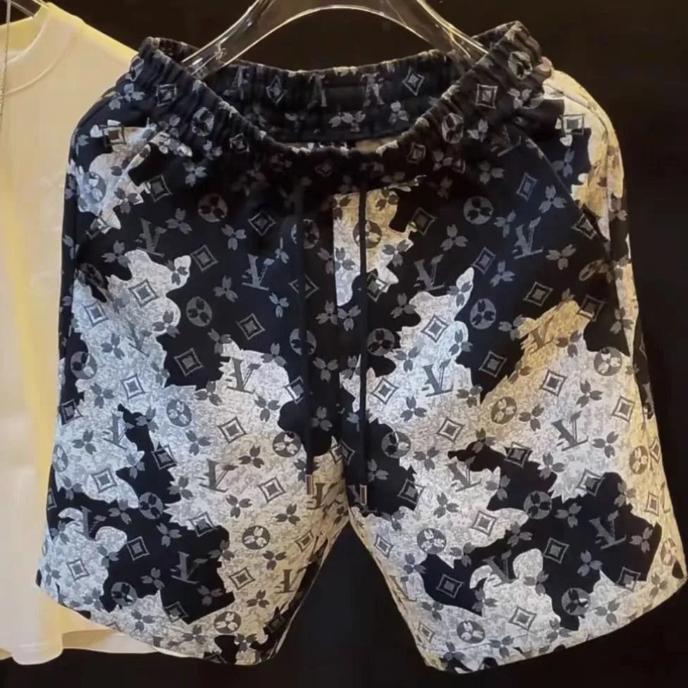 Louis Vuitton Monogram Camouflage Print Drawstring Shorts Multicolor - 2