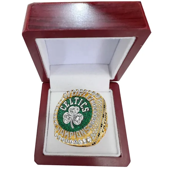 Design Kanjin Jewelry Custom Championship Ring Emerald Green Gold Rhinestone Ring Jewelry - 8
