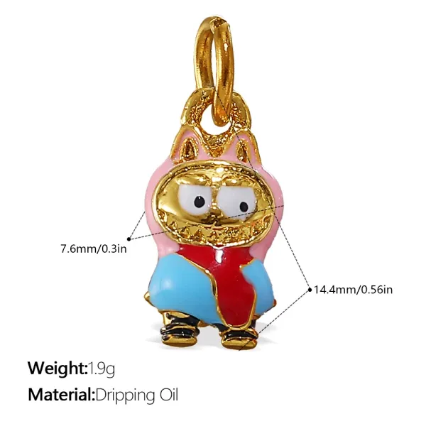 Design Dripping Oil Cartoon Character Charm Pendant Jewelry - 1