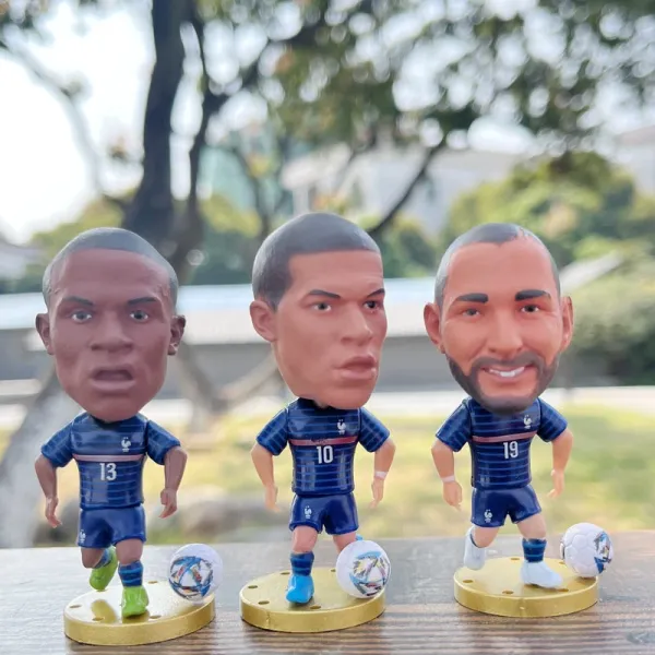 Design Al Nassr FC Cristiano Ronaldo Bobblehead Figure Yellow Blue Jersey Collectible Accessories - 20