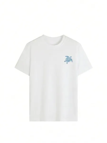 Design 'The Ocean Is Calling' Sea Turtle Graphic Oversized T-Shirt Light Blue - 17