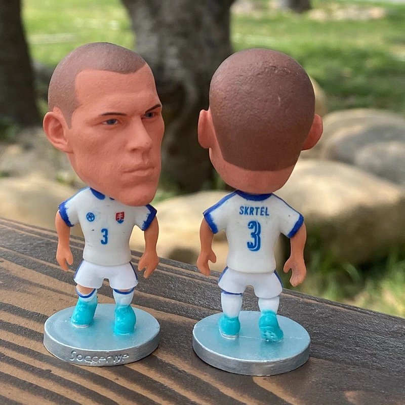 Design Soccervwo Virgil van Dijk Orange Jersey Bobblehead Figure Accessories - 6