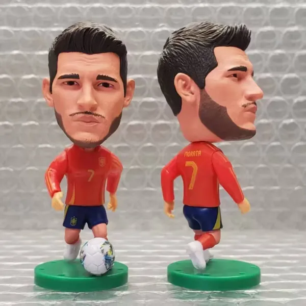 Design Spain National Team Alvaro Morata #7 Bobblehead Figurine Red Accessories - 1