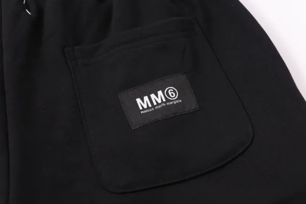 MM6 Maison Margiela Number Print Drawstring Shorts Beige - 17