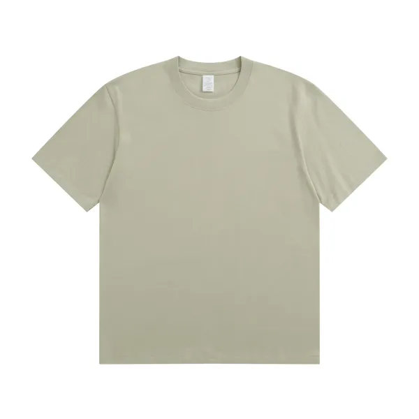 Design Basic Crew Neck T-Shirt Sage Green - 1