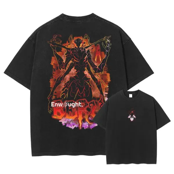 Design Enwrought Burnout Graphic Tee Black T-Shirt T-Shirts - 1