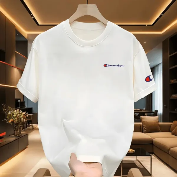 Champion Script Logo White T-Shirt - 5
