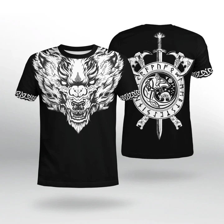 Design Chainmail Armor Print T-Shirt Black / Army Green - 7