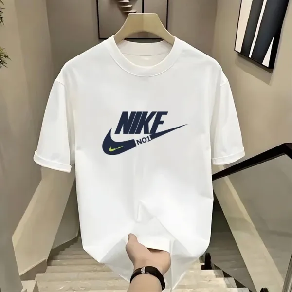 Nike Swoosh Graphic Print White T-Shirt - 5