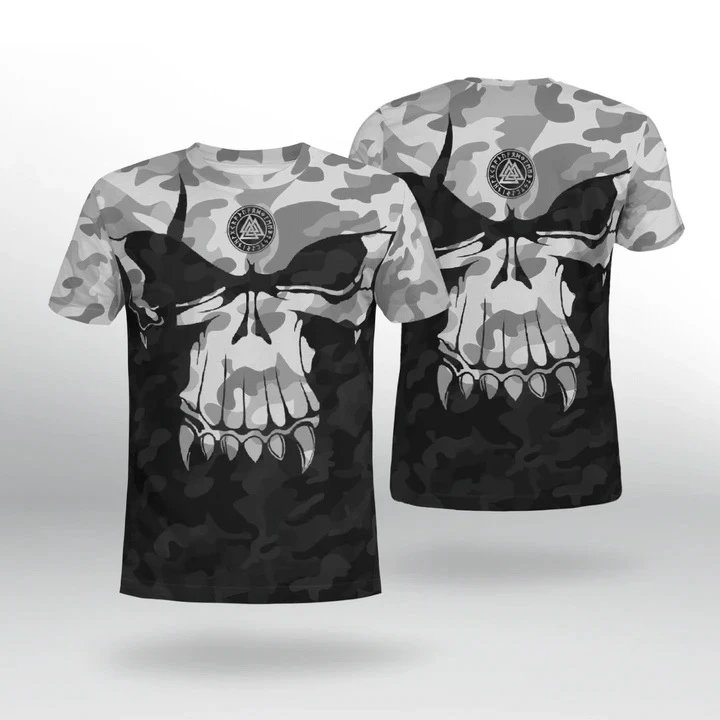Design Chainmail Armor Print T-Shirt Black / Army Green - 28