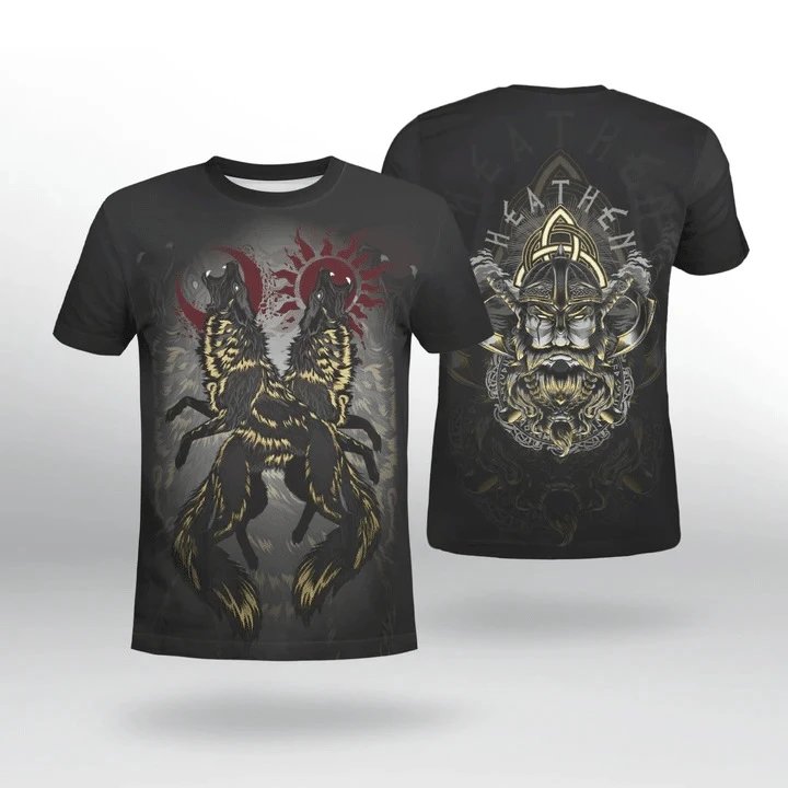 Design Chainmail Armor Print T-Shirt Black / Army Green - 36