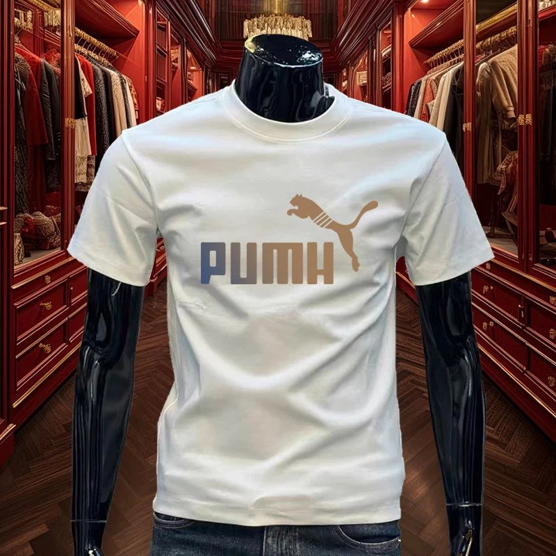 Puma Logo Tee Burgundy T-Shirt - 27