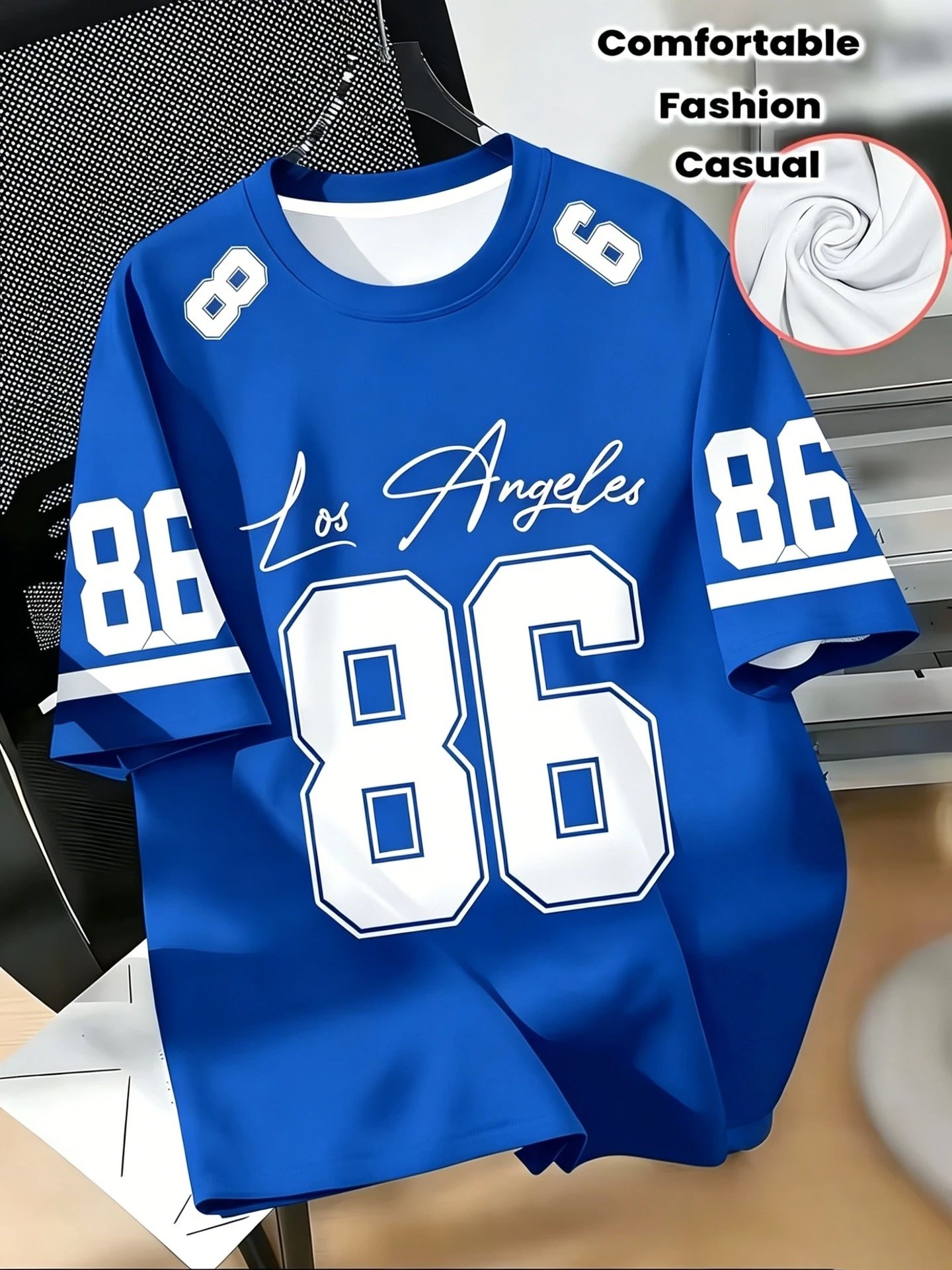 Design Los Angeles 86 Graphic T-Shirt Yellow - 9