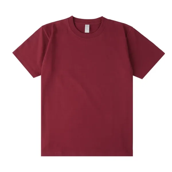 Design Basic Crew Neck T-Shirt Burgundy Tops.t Shirts - 1