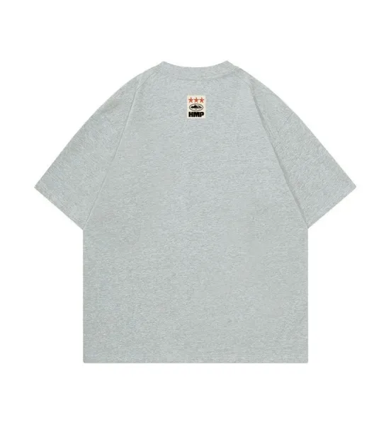 Design Half-Zip Oversized T-Shirt Gray - 10