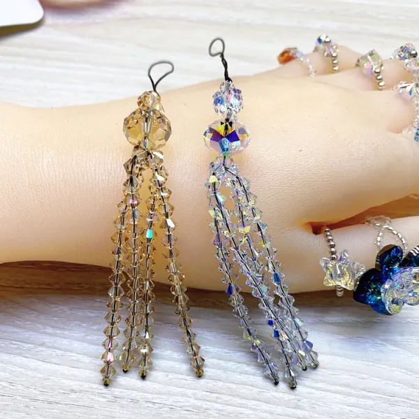 Design Crystal Tassel Phone Charm Multicolor Accessories Jewelry - 8