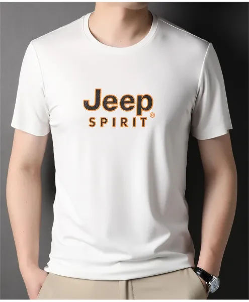 Design Jeep Spirit Graphic Print White T-Shirt T-Shirts - 17