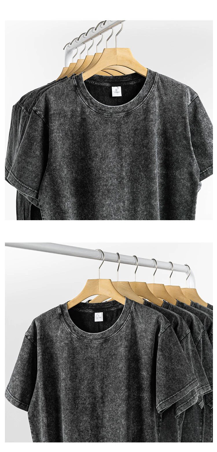Design Acid Wash Black T-Shirt Tops.t Shirts - 11