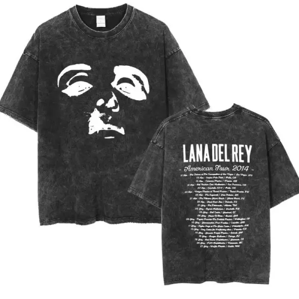 Design Lana Del Rey American Tour 2014 Acid Wash T-Shirt T-Shirts - 1