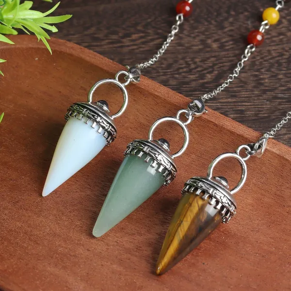 Design Chakra Pendulum Necklace Multicolor Jewelry - 3