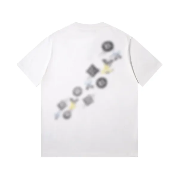 Design Abstract Print White T-Shirt - 8