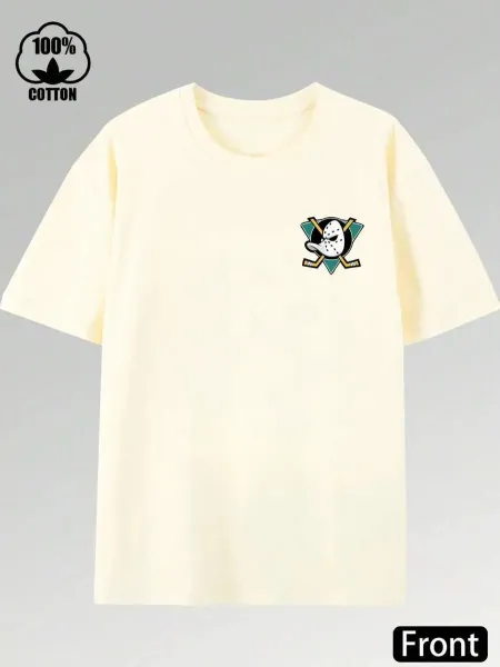Design Anaheim Ducks Logo Graphic T-Shirt White T-Shirts - 8