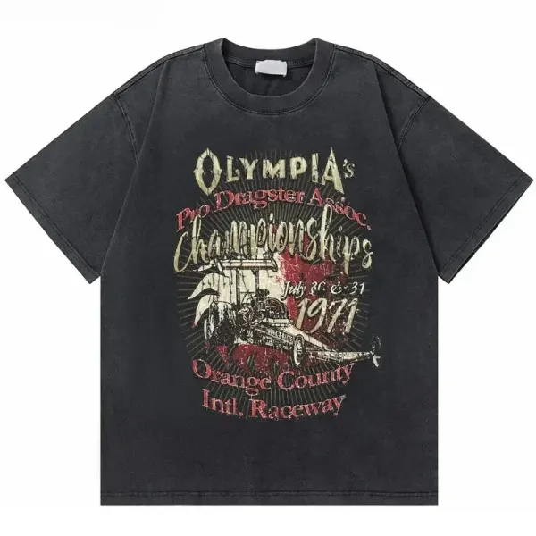Design Olympia Pro Dragster Assoc. Championships 1971 Graphic T-Shirt - 1