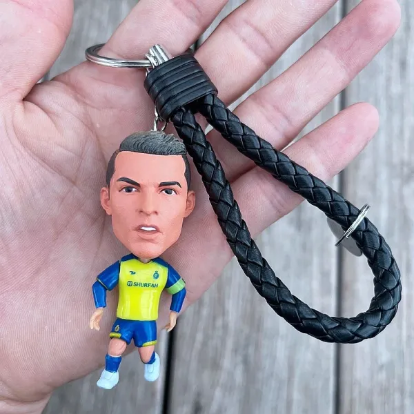 Real Madrid x Shurfah Cristiano Ronaldo Bobblehead Keychain Black Accessories - 1