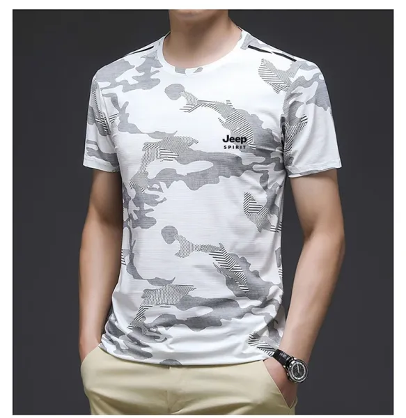 Design Jeep Spirit Camo Print Black T-Shirt T-Shirts - 15