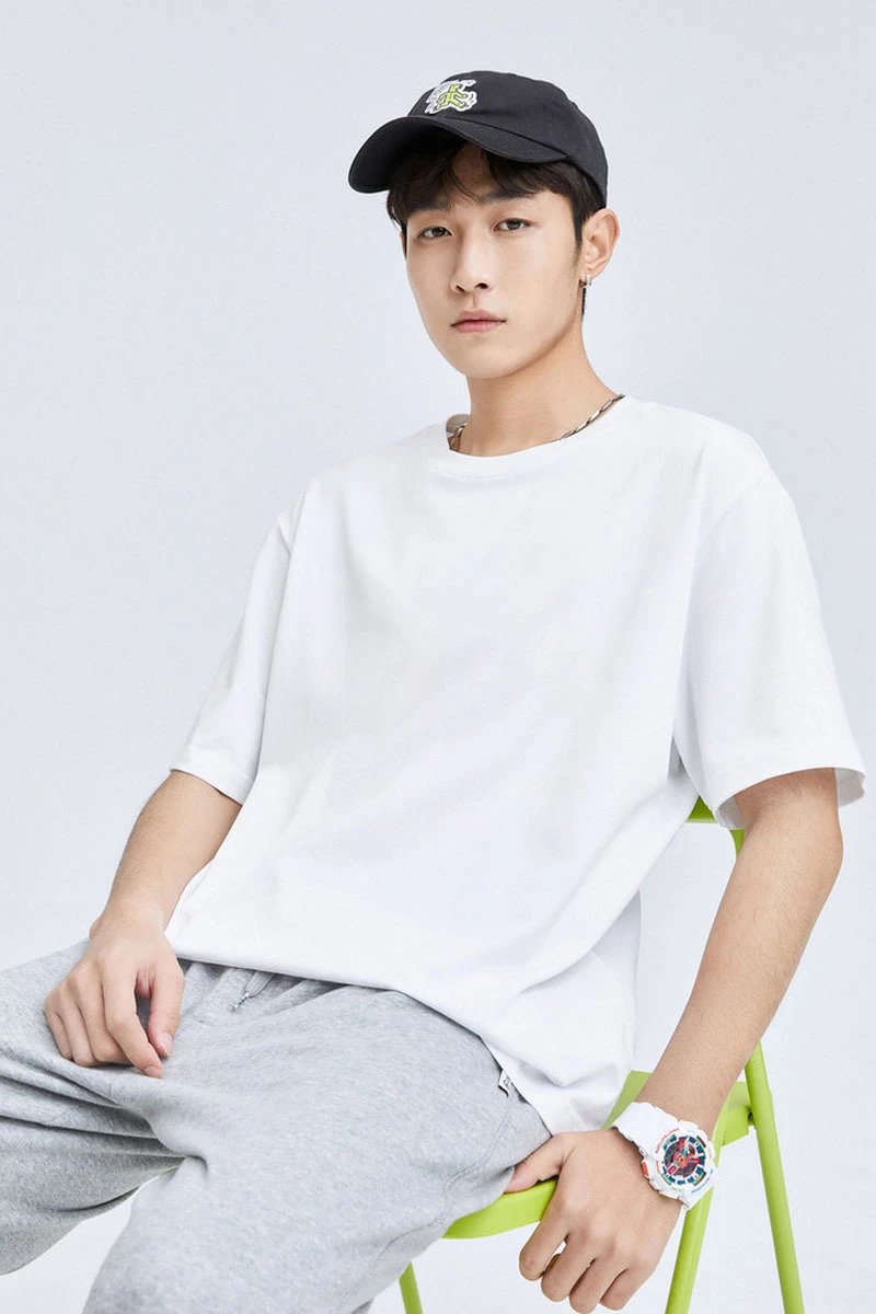 Design Basic Crew Neck White T-Shirt Tops.t Shirts - 13