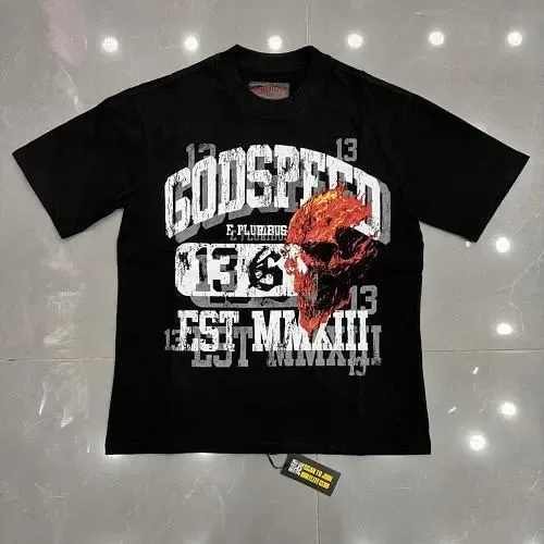 Godspeed Skull Graphic Black T-Shirt - 2