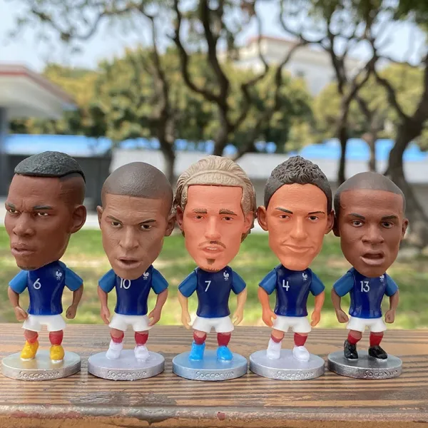 Design Soccervwo Virgil van Dijk Orange Jersey Bobblehead Figure Accessories - 3