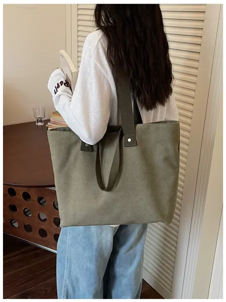 Design Canvas Tote Bag Olive Green Tote Bag - 29