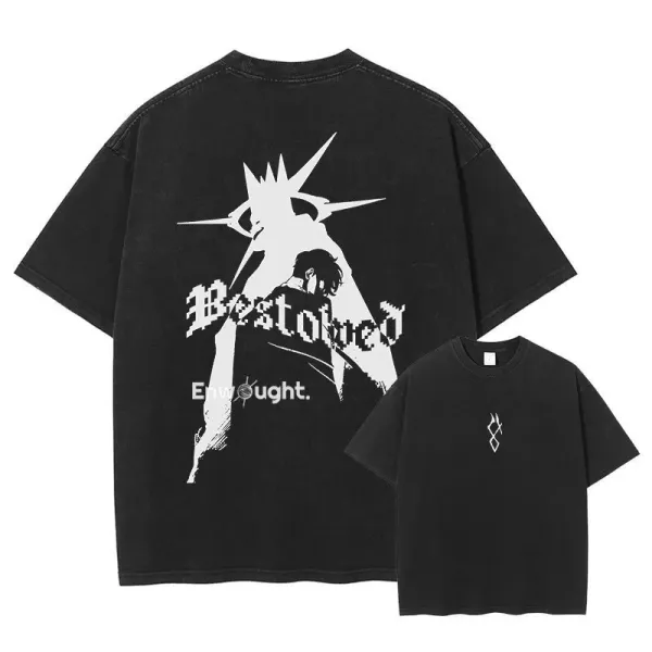 Design Enwrought Bestowed Graphic Tee Black T-Shirt T-Shirts - 1