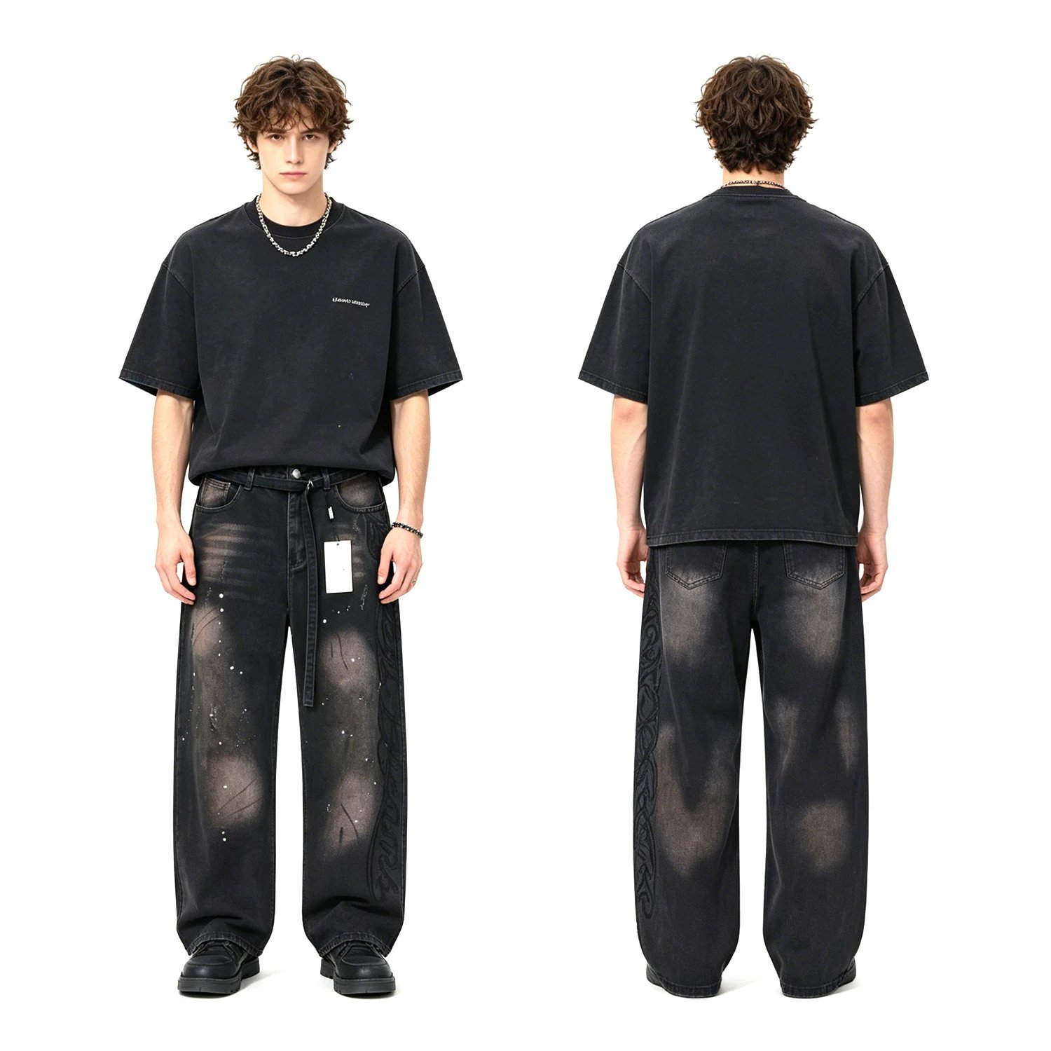 Vale Forever Embroidered Distressed Wide Leg Pants photo 6