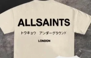 Design AllSaints Tokyo Underground Beige T-Shirt T-Shirts - 1
