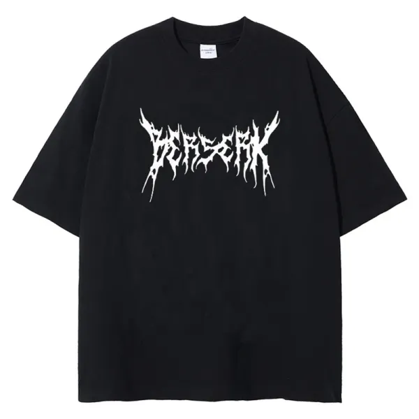 Design Band Logo Graphic Oversized T-Shirt Black - 1