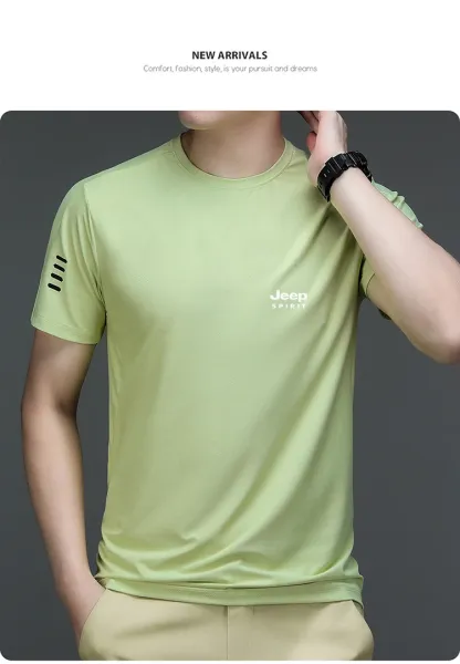 Design Jeep Spirit Light Green Performance T-Shirt T-Shirts - 23