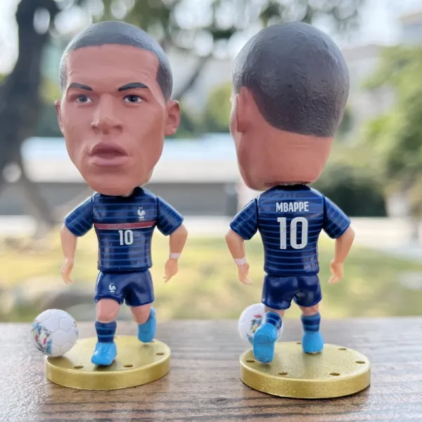 Design Al Nassr FC Cristiano Ronaldo Bobblehead Figure Yellow Blue Jersey Collectible Accessories - 7