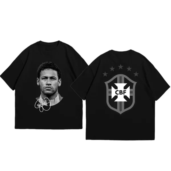 CBF Neymar Portrait Oversized T-Shirt Black - 1